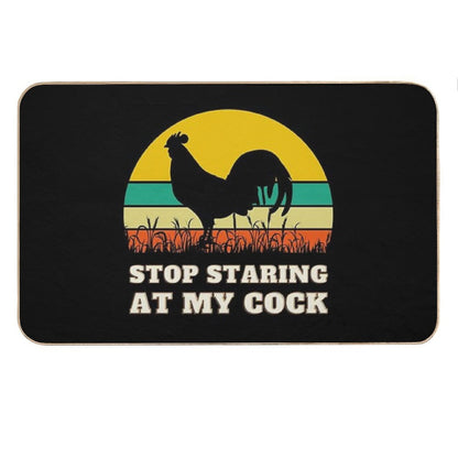 Stop Staring at My Cock Animals Chicken Bath Mat