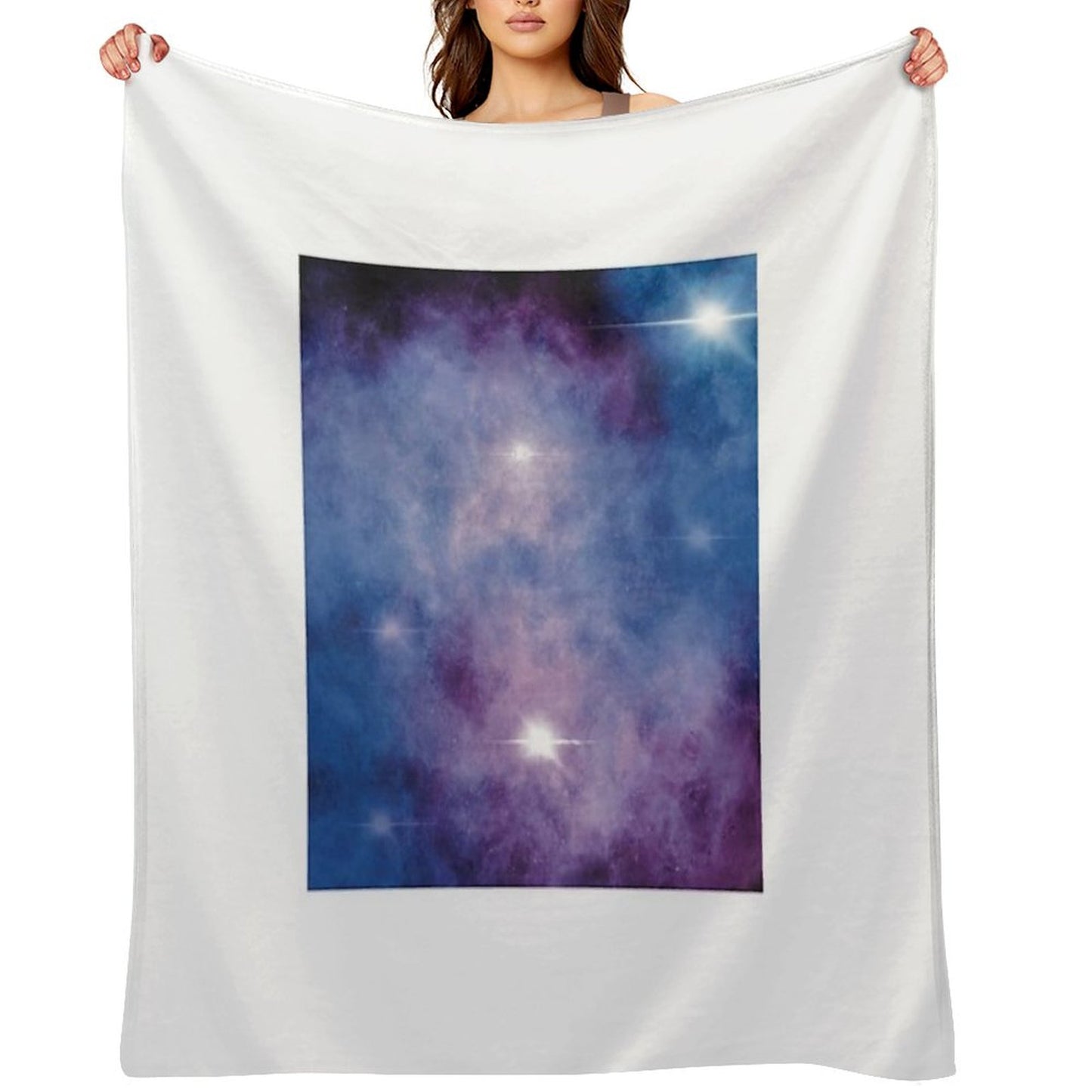 Calm Galaxy Print Throw Blanket