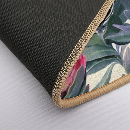 Painted Protea Pattern  High-Traffic Bath Mat