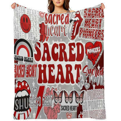 Sacred Heart Collage Throw Blanket