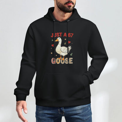 Just A 67 Goose Six Seven Funny Cool Duck Gen Z Slang Meme Breathable Fabric Hoodie