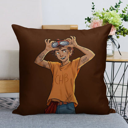 Leo Valdez Linen Throw Pillow Cover