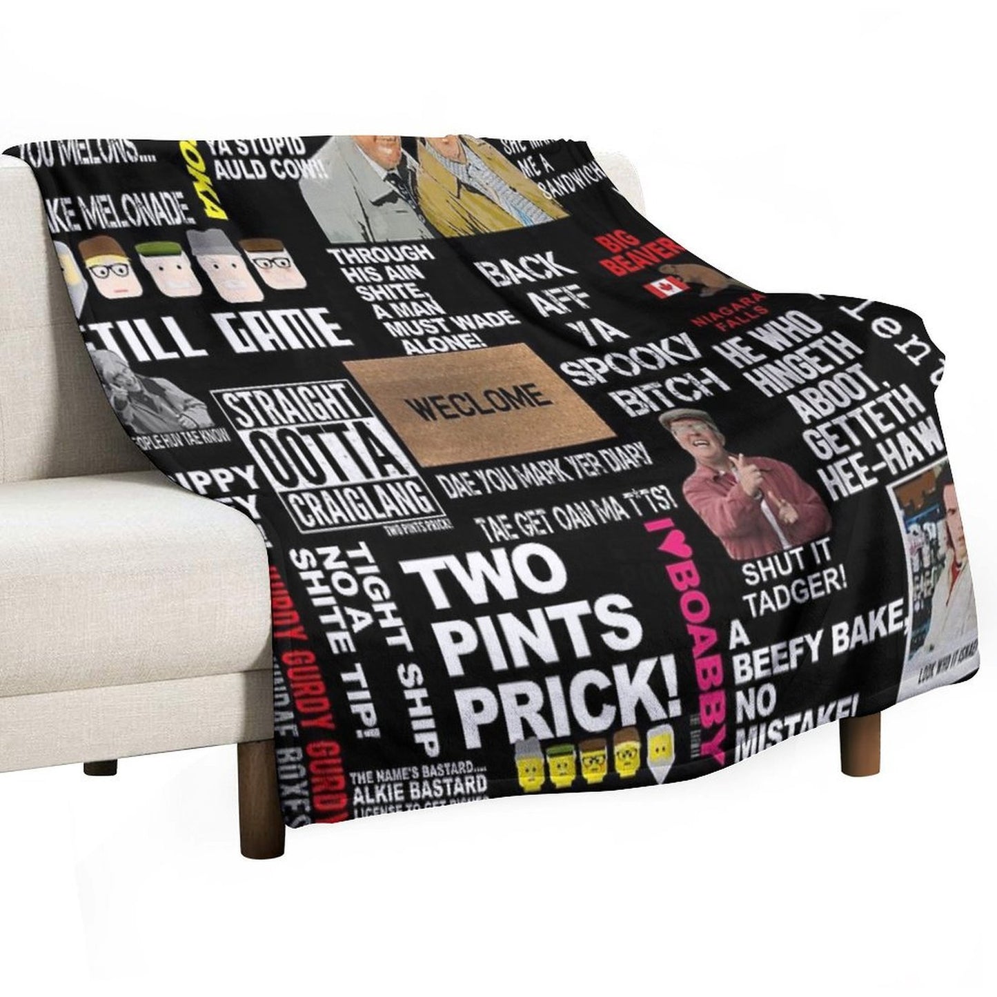 Still Game Scrap Book Throw Blanket