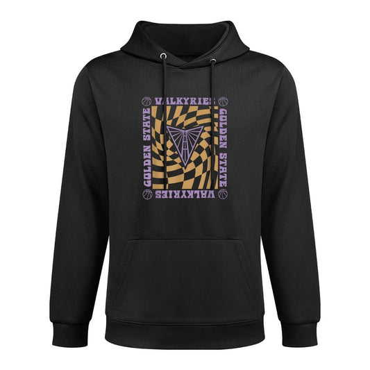WNBA Golden State Valkyries Retro Wavy Checkerboard Unisex Design Hoodie