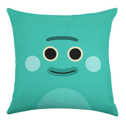 Bumble Nums  Grumble Linen Throw Pillow Cover