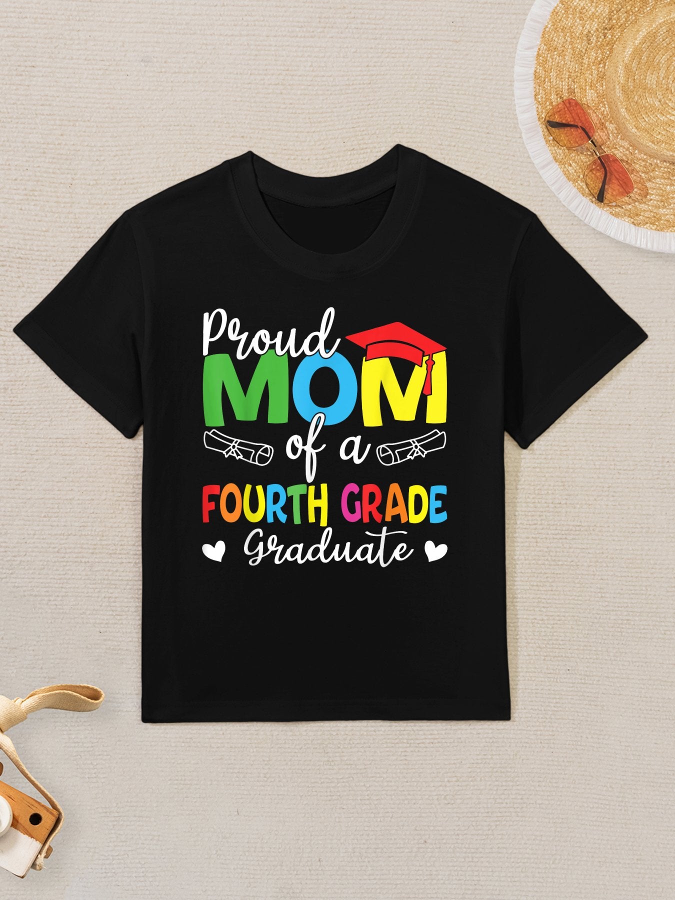 Proud Mom of A 4th Grade Graduate Graduation Kids T-Shirt