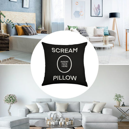 SCREAM PILLOW Linen Throw Pillow Cover