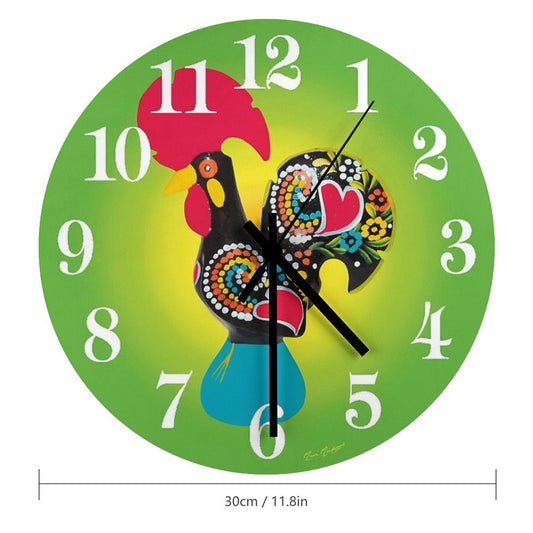 045 Wall Clock Rooster of Barcelos Portugal Wall Clock