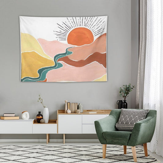 Sunrise Over Valley Tapestry