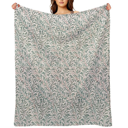 William Morris Pattern - Flowers & Leaves Throw Blanket