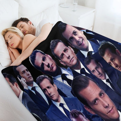 Harvey Specter Suits Collage Tribute Design 2022 Throw Blanket