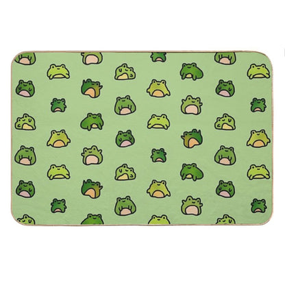 Frogs Doodle Bath Mat