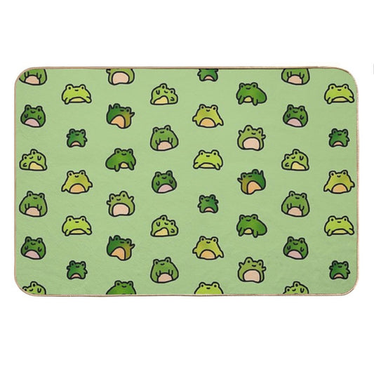 Frogs Doodle Bath Mat