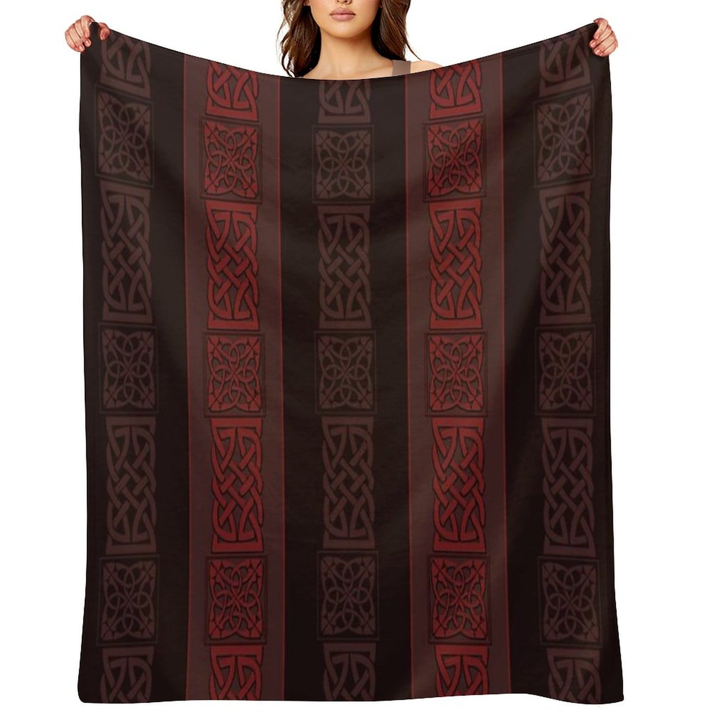 Viking Dark Red Throw Blanket