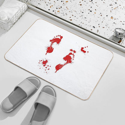 Bloody Footprints Bath Mat