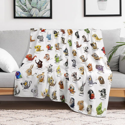 Marathon Animals Throw Blanket