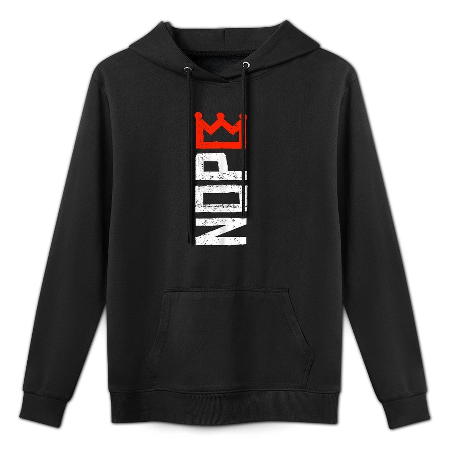 No Kings Protest Sign Vertical Versatile Streetwear Hoodie