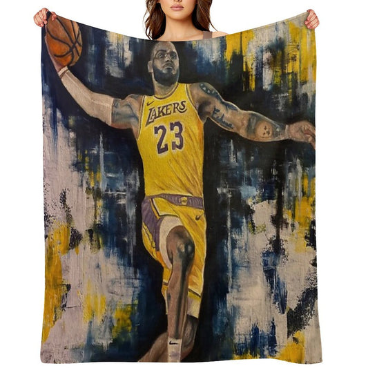 Lebron Dunk Throw Blanket