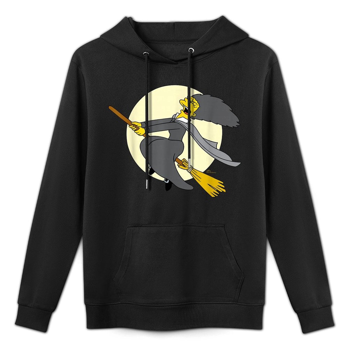 The Simpsons Halloween Witch Costume Marge on Flying Broom Medium-Weight Fabric Hoodie