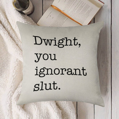 Dwight The Office Quote Linen Throw Pillow Cover
