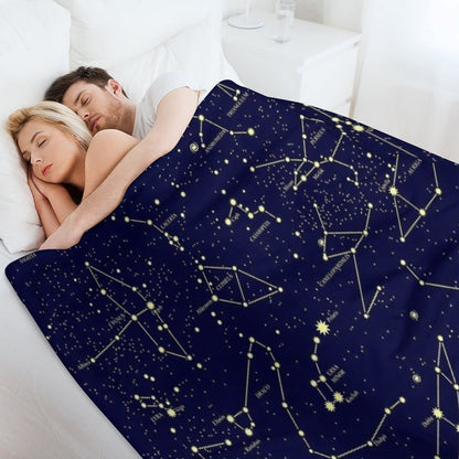 Constellation Astronomy Star Map Night Sky Throw Blanket
