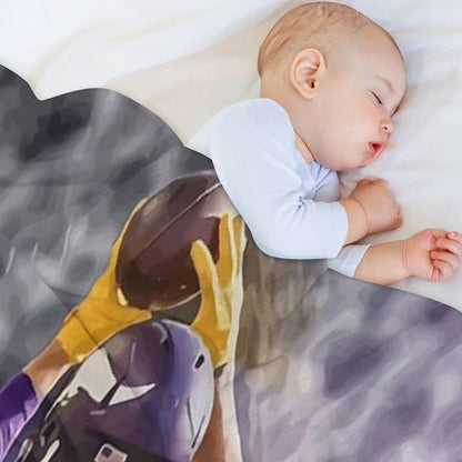 Adam Thielen Minnesota Vikings Illustration Throw Blanket