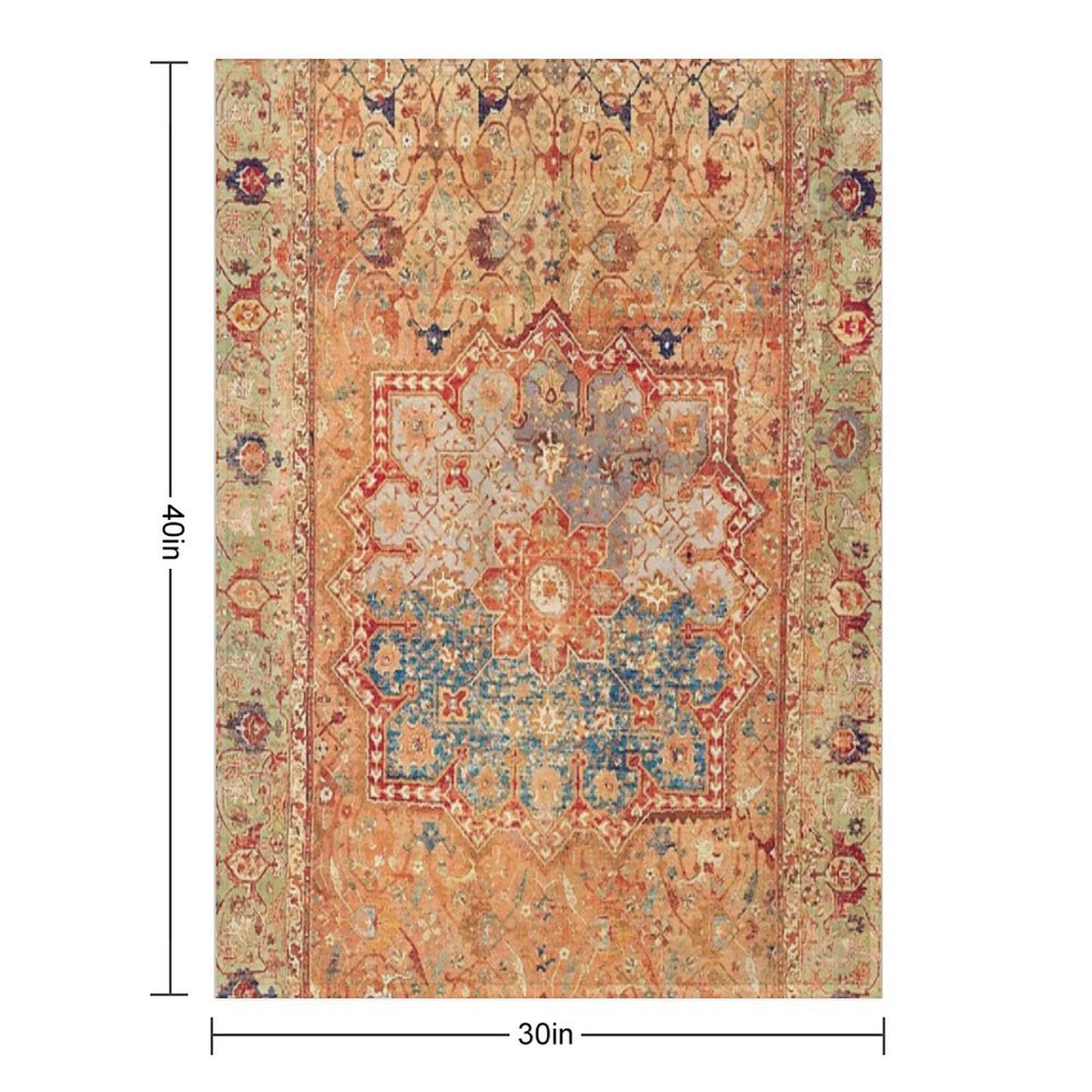 16th Century Persian Carpet Print Throw Blanket