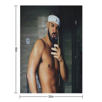 Drake Shirtless Throw Blanket