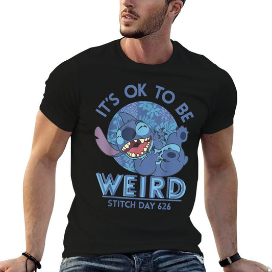 Disney Lilo & Stitch 626 Stitch Day Its OK To Be Weird  Trendy Pattern T-Shirt