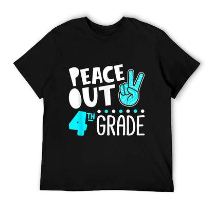 Peace Out 4th Grade Graduation Last Day School 2025 Funny T-Shirt