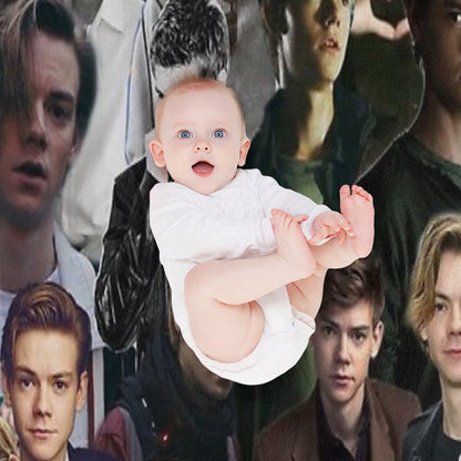Thomas Brodie-Sangster Collage Throw Blanket
