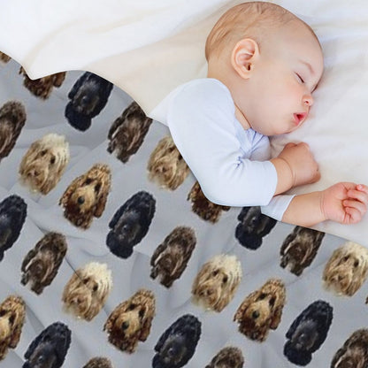 Cockapoo Dog Collection Throw Blanket