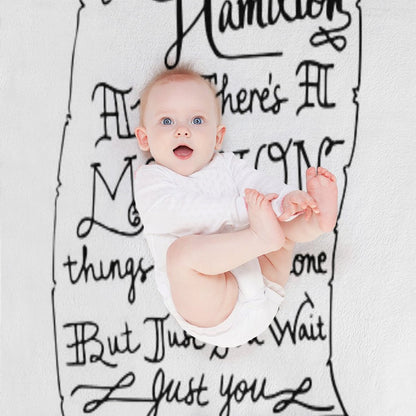 Alexander Hamilton Scroll Throw Blanket