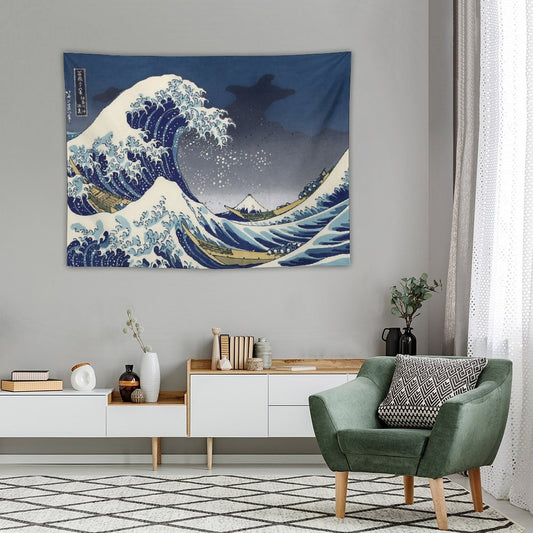 Great Wave Kanagawa Night Tapestry