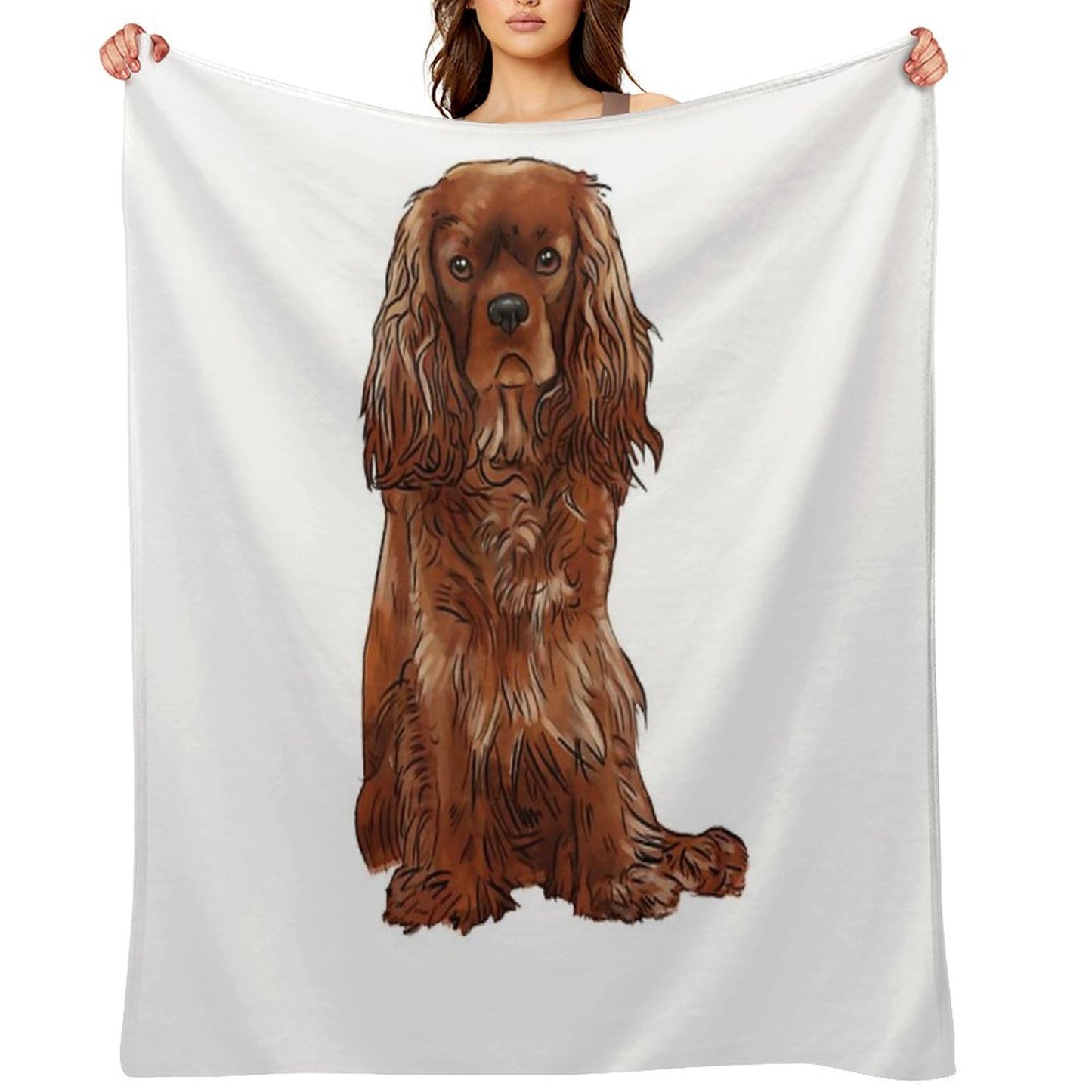 Cavalier King Charles Spaniel - Ruby Throw Blanket