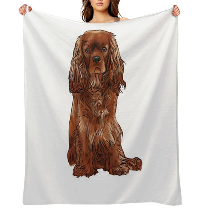 Cavalier King Charles Spaniel - Ruby Throw Blanket