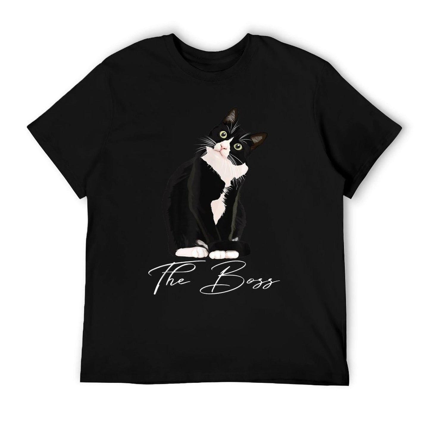 Boss Tuxedo Cat Lovers Funny Shirt for Mom Dad Gift T-Shirt