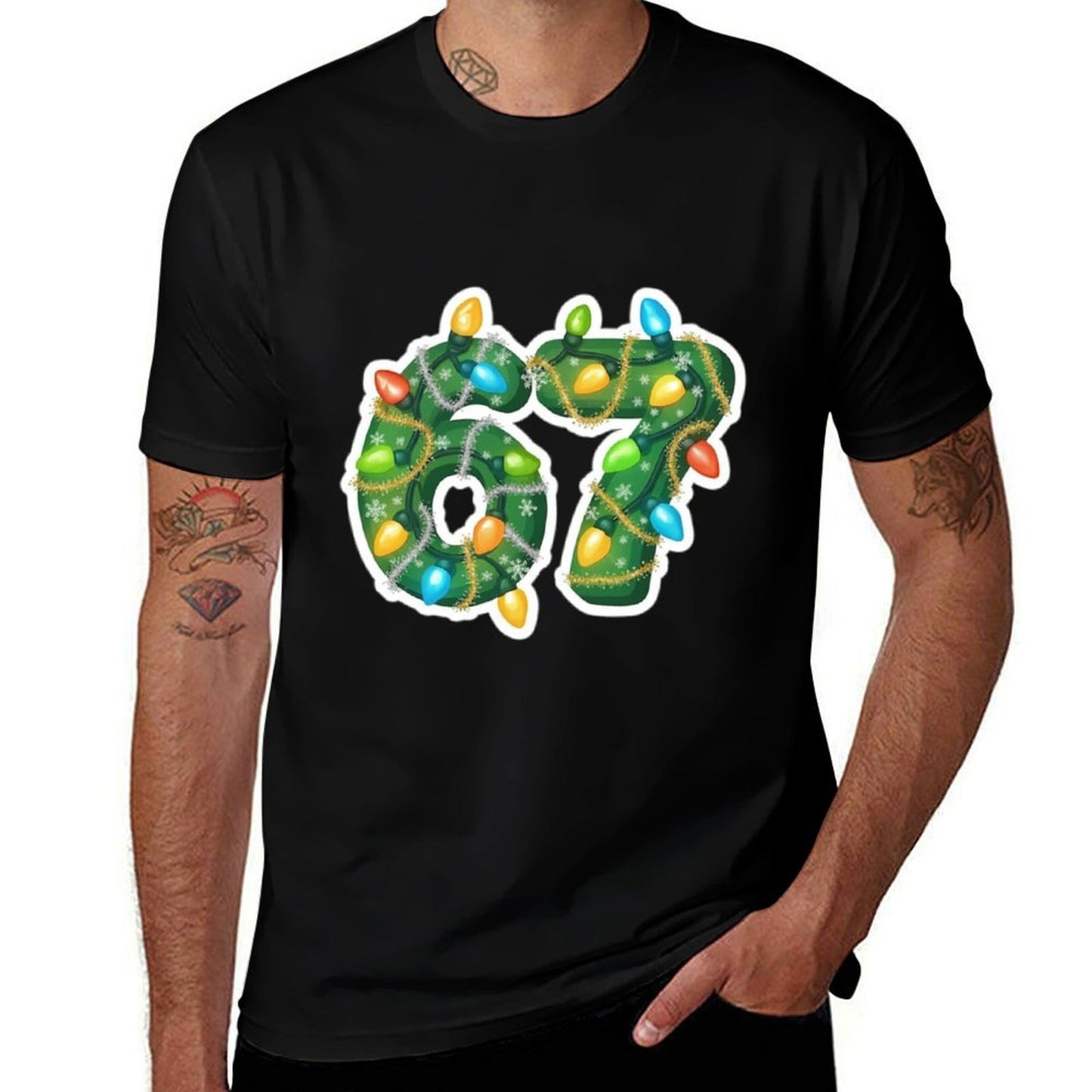 Funny Six Seven 6 7 Meme Unique Design 6 7 Christmas  High-quality Stitching T-Shirt
