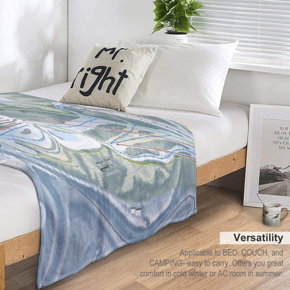 Mount Kato Resort Trail Map Throw Blanket