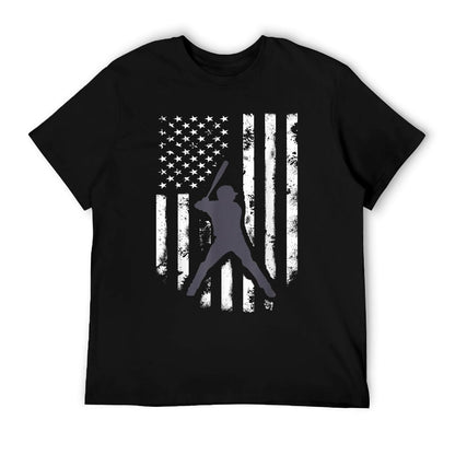 American Flag Baseball Shirt Cool Distressed Jersey Gift T-Shirt