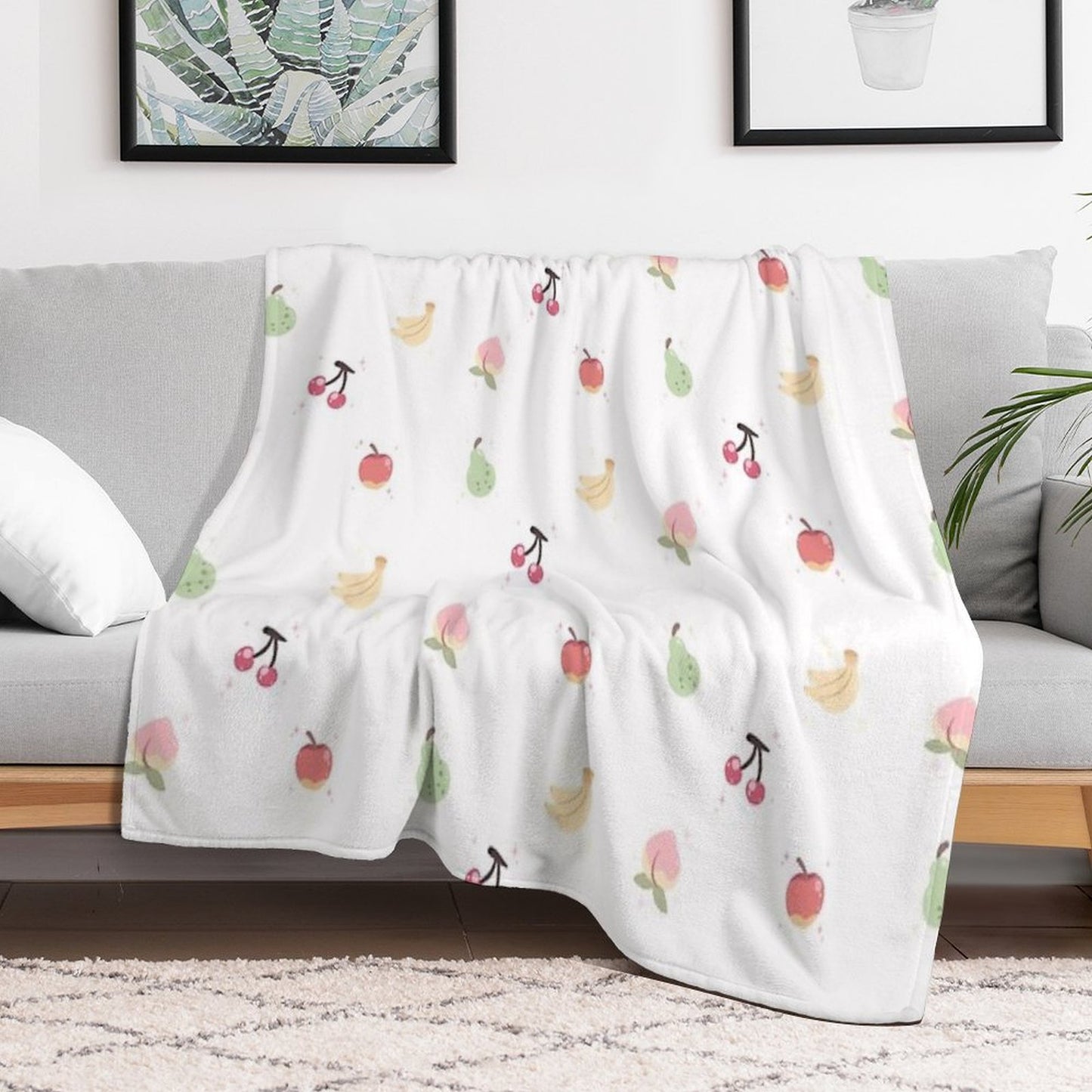 Cute Fruits Throw Blanket