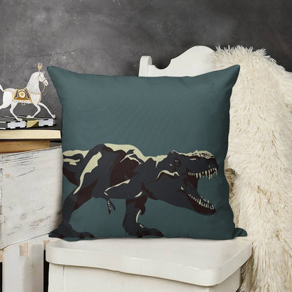 T Rex Roar Linen Throw Pillow Cover