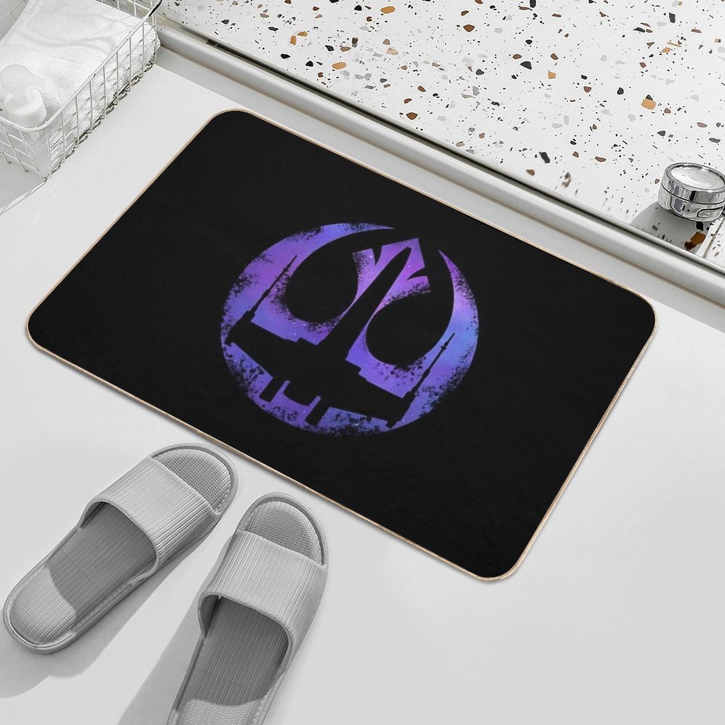 Galaxy Star Ship Bath Mat