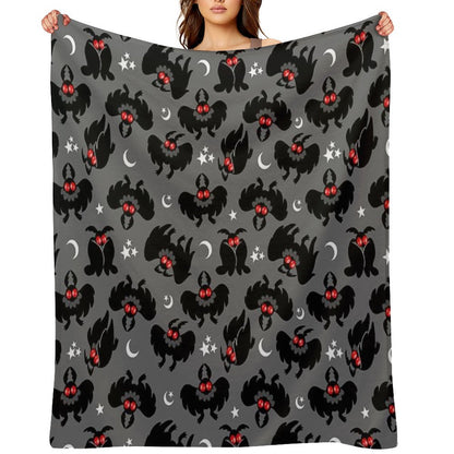 Cute Cryptids - Mothman Pattern Throw Blanket