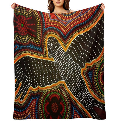 Black Cockatoo - Dreaming Throw Blanket