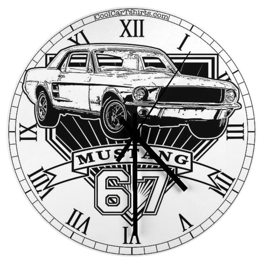 67 Mustang Coupe Wall Clock