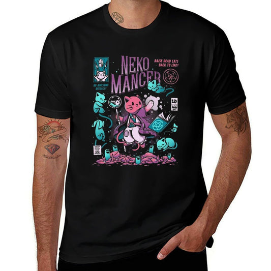 Nekomancer  Ribbed Collar T-Shirt