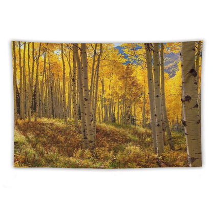 Autumn Aspen Forest Aspen Colorado Panorama Tapestry