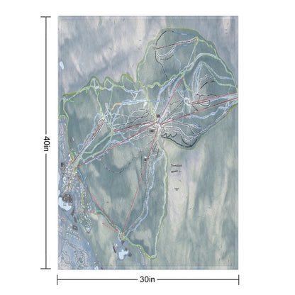 Tremblant Resort Trail Map Throw Blanket