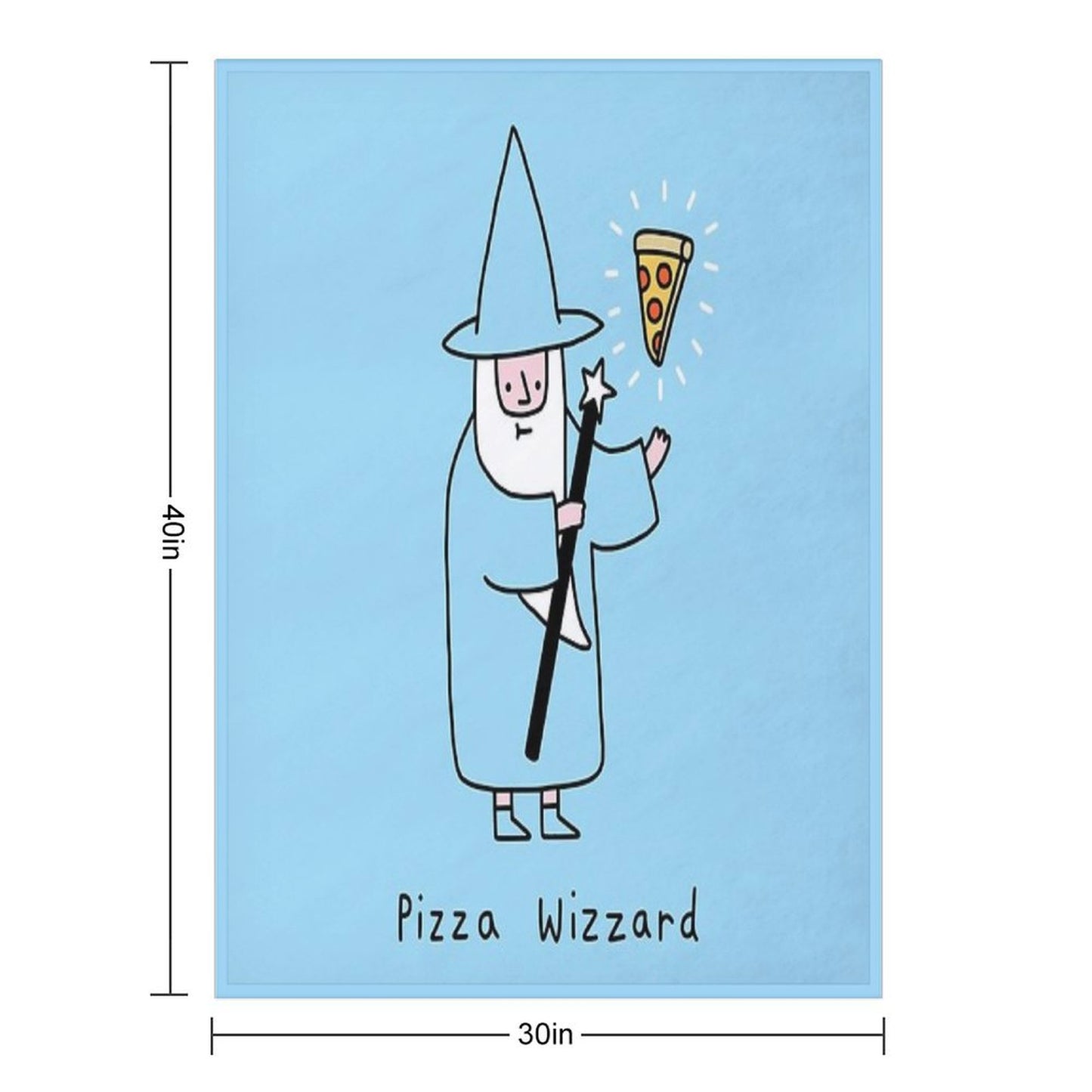 Pizza Wizzard Throw Blanket